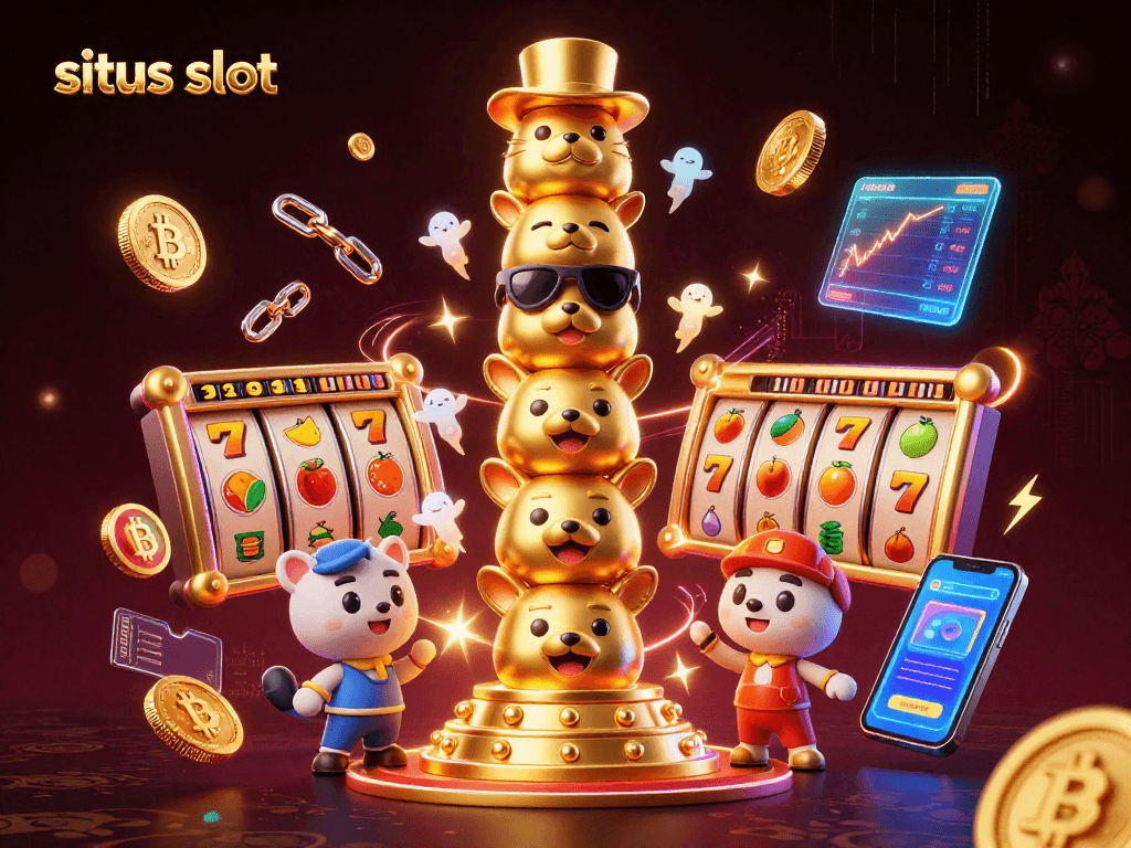 Mengakses situs slot terbaik dengan slot gacor, simbol jackpot, dan elemen kasino terintegrasi