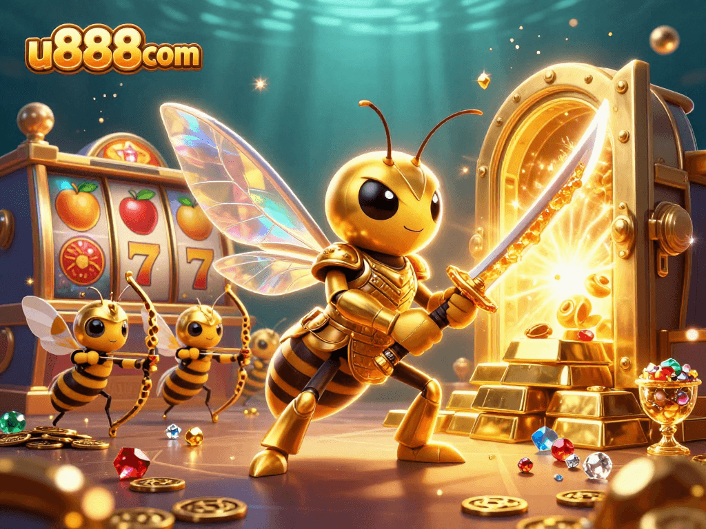 Experience the vibrant energy of u888com with our epic casino adventure scene featuring samurai hornet heroes!