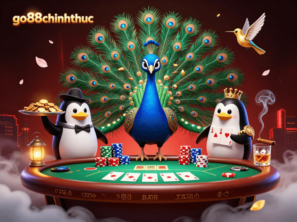 Experience the thrill of go88chinhthuc with captivating poker scenes and vibrant characters.