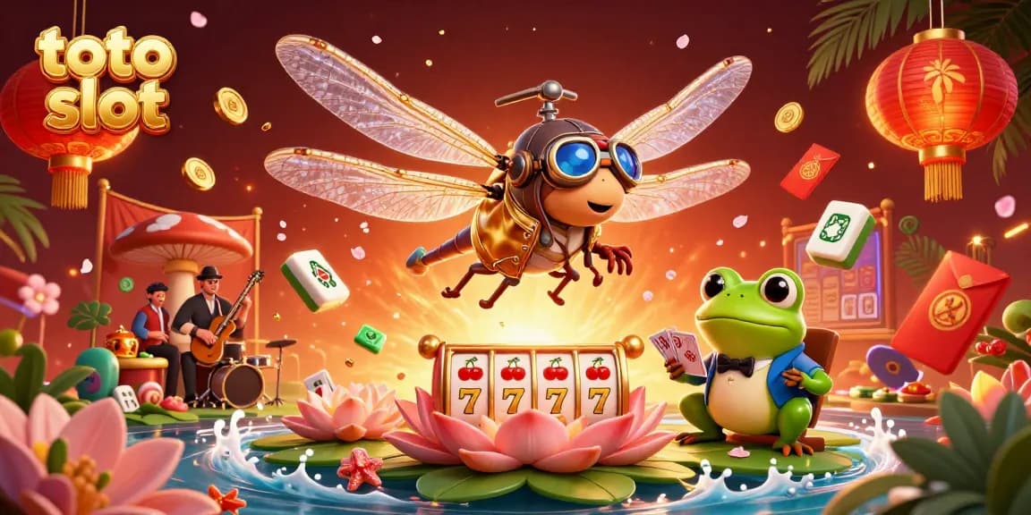 Permainan kartu menarik dengan croupier katak di toto slot yang menantang dan penuh kegembiraan.