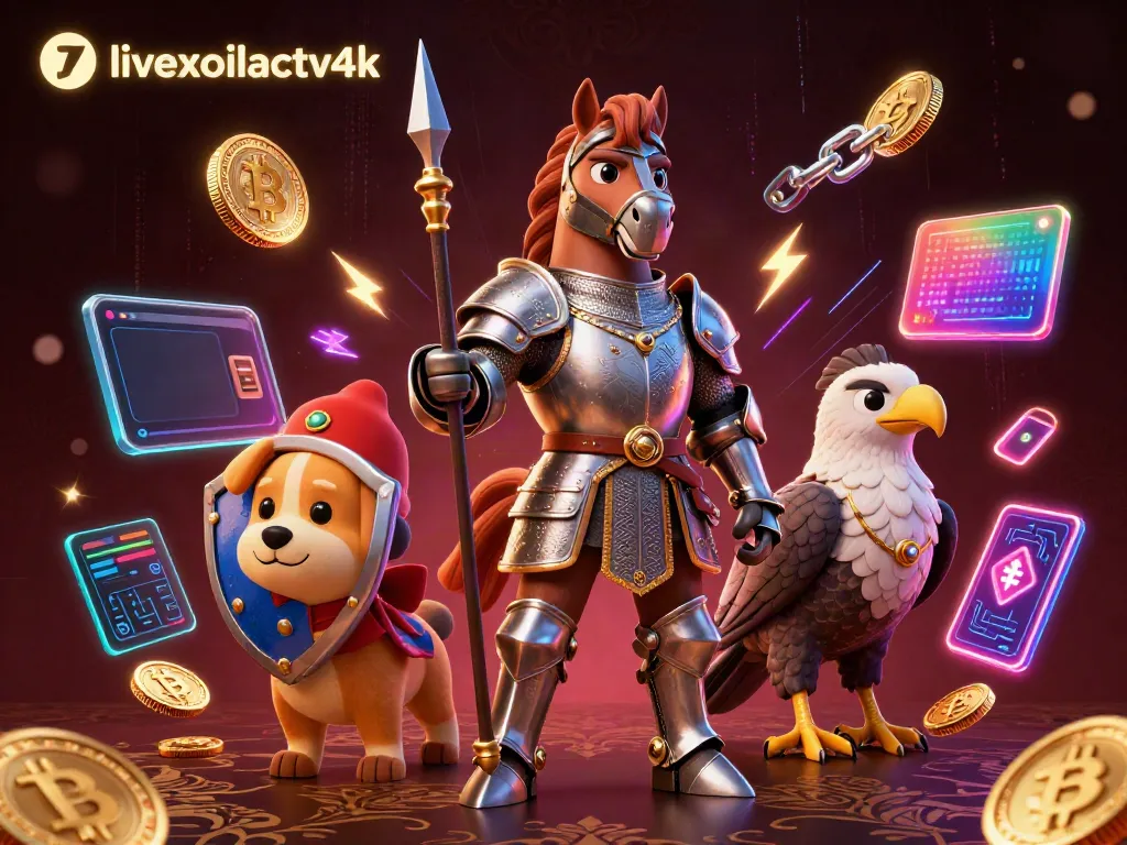 Experience thrilling gameplay with livexoilactv4k showcasing cartoon knights and cryptocurrency elements.