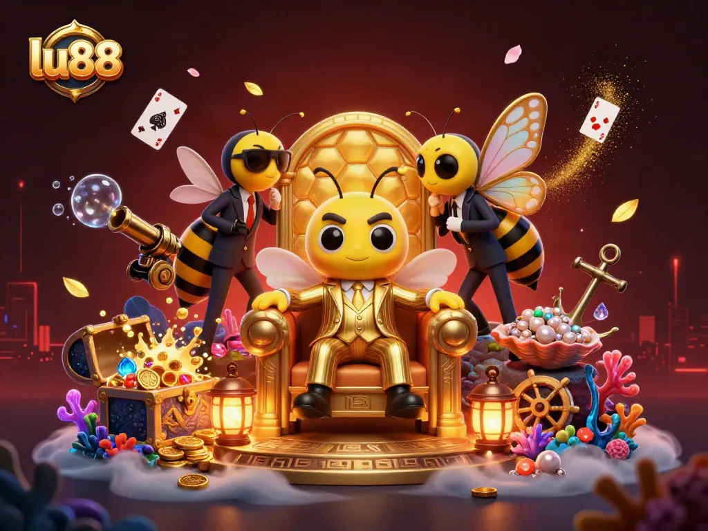 Experience the exciting world of lu88, featuring enchanting characters in a dynamic and vibrant casino scene.