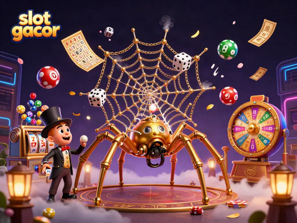 Catch your fortune with slot gacor as the golden spider spins its web of winnings!