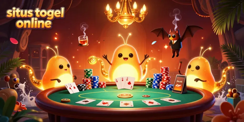 Permainan situs togel online yang mengasyikkan dengan karakter unik dan suasana kasino penuh warna.