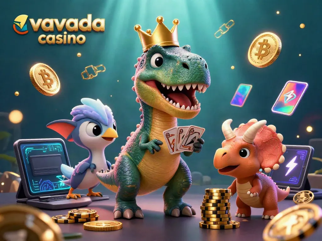 Join the excitement at Vavada Casino with animated dinosaurs gambling and digital currencies.