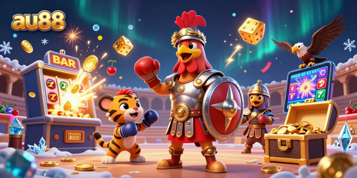 Experience thrilling jackpots at au88 with vibrant 3D casino characters and gaming elements