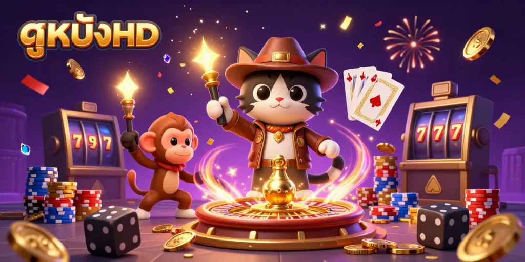 Discover exciting moments with ดูหนังHD featuring animated casino adventures and golden artifacts.