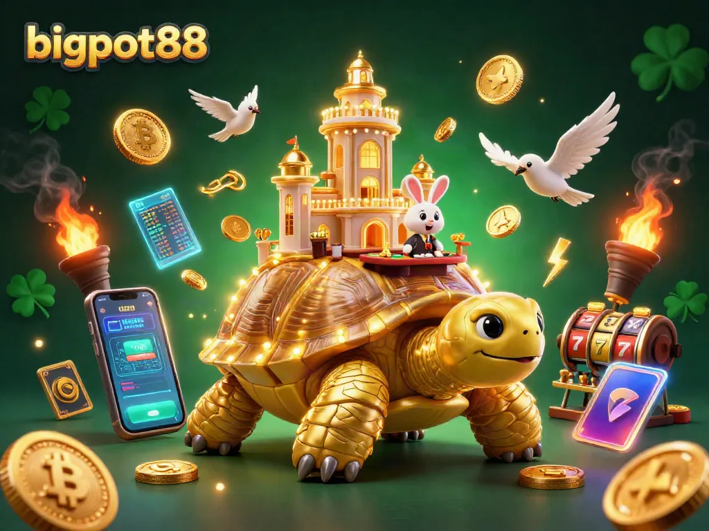 Permainan bigpot88 tersedia dengan dealer kelinci dan kura-kura emas di kasino mini.