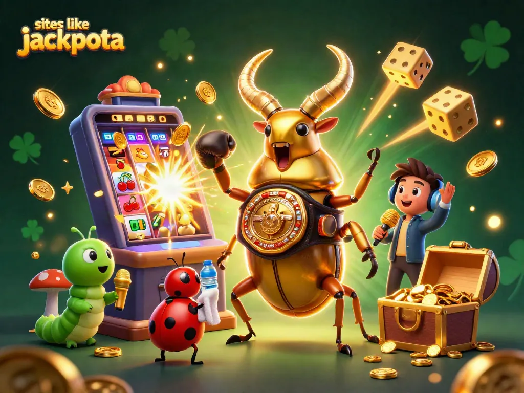 Experience thrill at sites like Jackpota with 3D cartoon casino characters and dynamic slot elements.