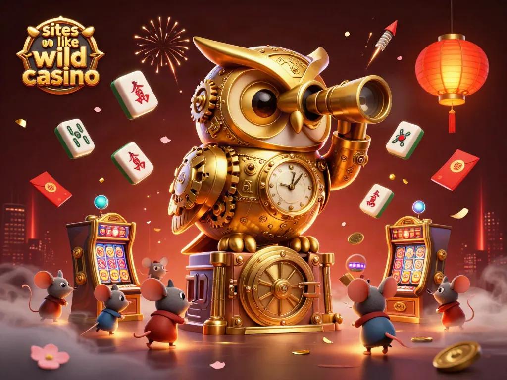 Engage with high-energy slots action at sites like Wild Casino in this vibrant illustration.