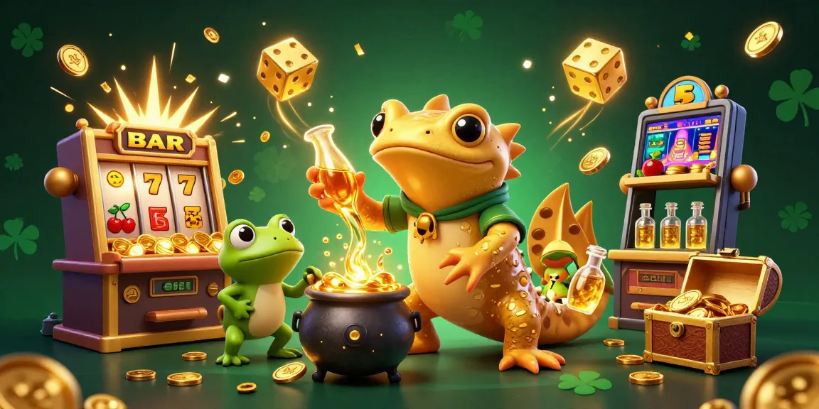 Engage in Đá gà trực tiếp with a vibrant 3D scene featuring alchemists and casino magic.