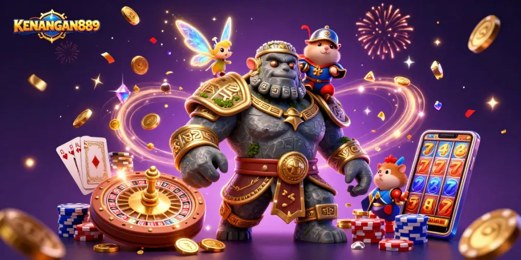 Experience a thrilling gaming adventure with KENANGAN889's magical 3D casino world.