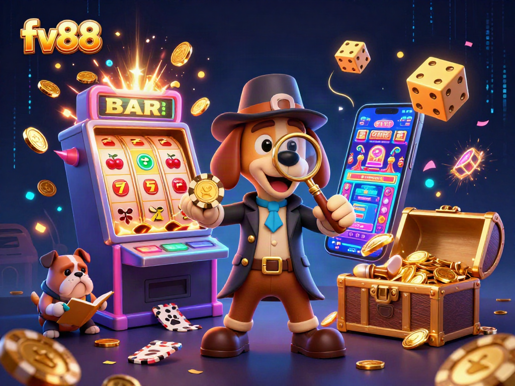 Join the adventure with fv88 as the detective bloodhound explores casino treasures and clues.