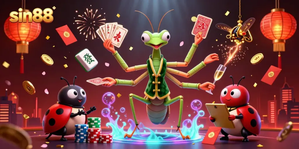 Experience thrilling gaming action at sin88 with vibrant characters and casino elements in a rich 3D environment.