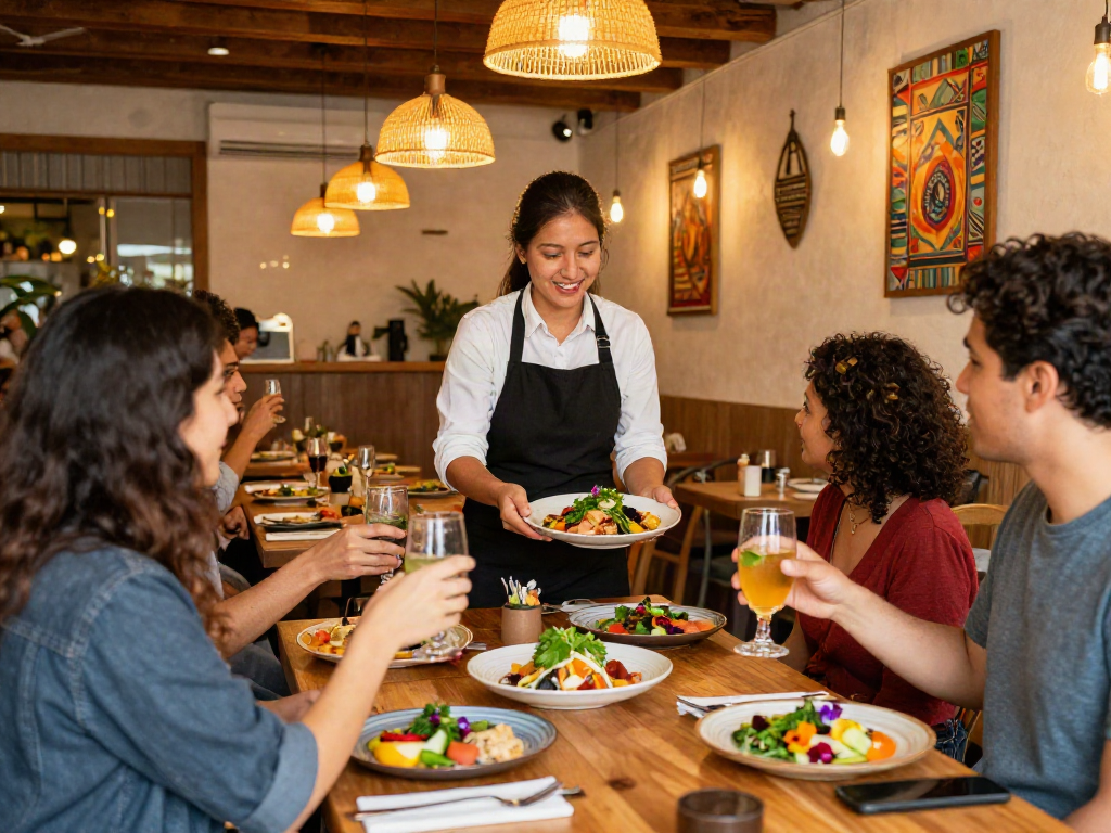Guests relishing gourmet dishes at situs toto restaurant, warm atmosphere and inviting decor enhancing the dining experience.