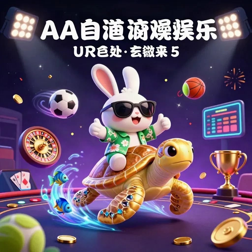 Lucky rabbit and gold turtle amid casino games, coins, fireworks, and neon green magic.