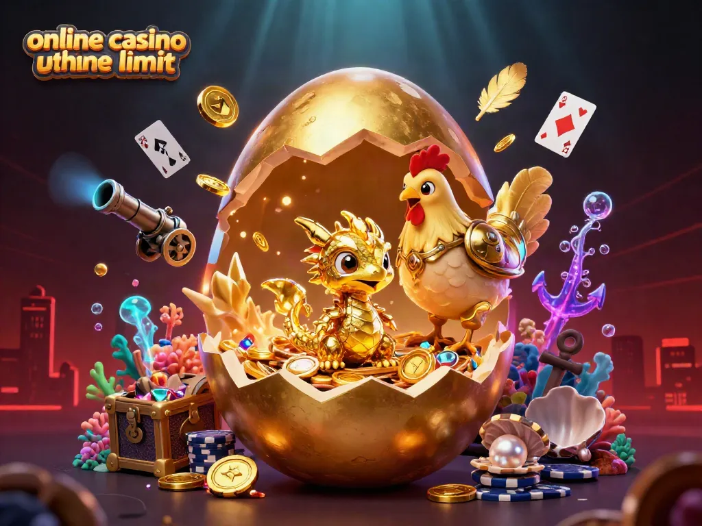 Experience the thrill of the online casino ohne limit with a dazzling golden dragon emerging from poker chips.