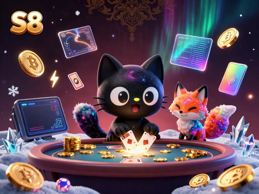Engage in thrilling games at S8's cosmic casino with stunning animated characters.