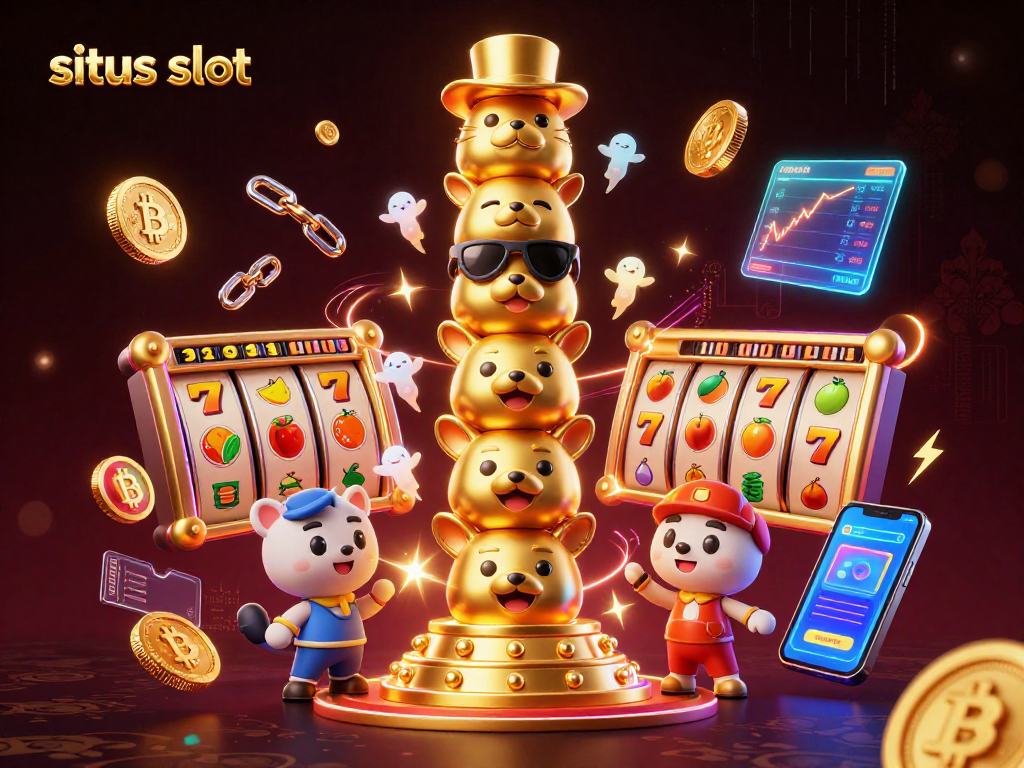 Mengakses situs slot terbaik dengan slot gacor, simbol jackpot, dan elemen kasino terintegrasi
