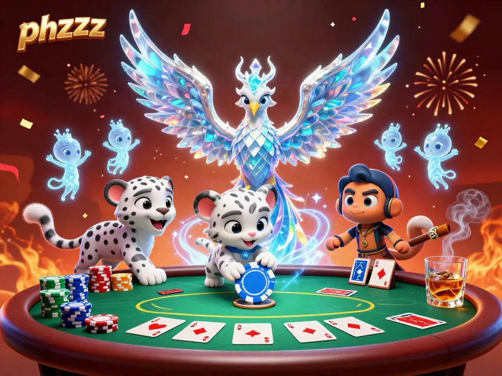 Experience phzzz in an immersive casino world filled with vibrant characters and poker action.