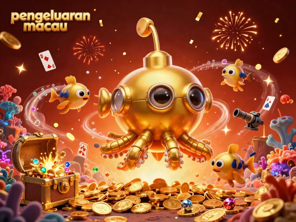 Engage in pengeluaran macau with an explosion of colorful gems and treasure in this immersive casino scene.