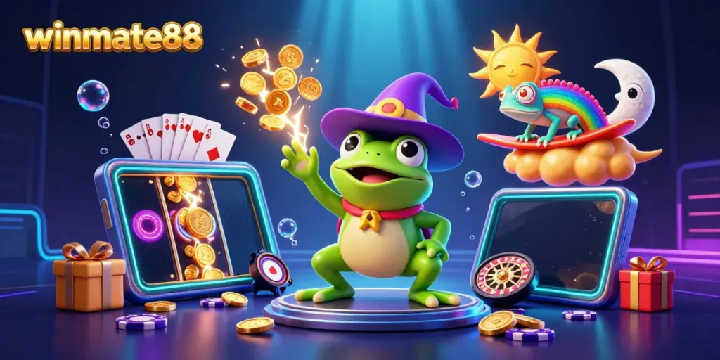 Experience thrilling wins with the magical winmate88 platform featuring a vibrant casino scene.