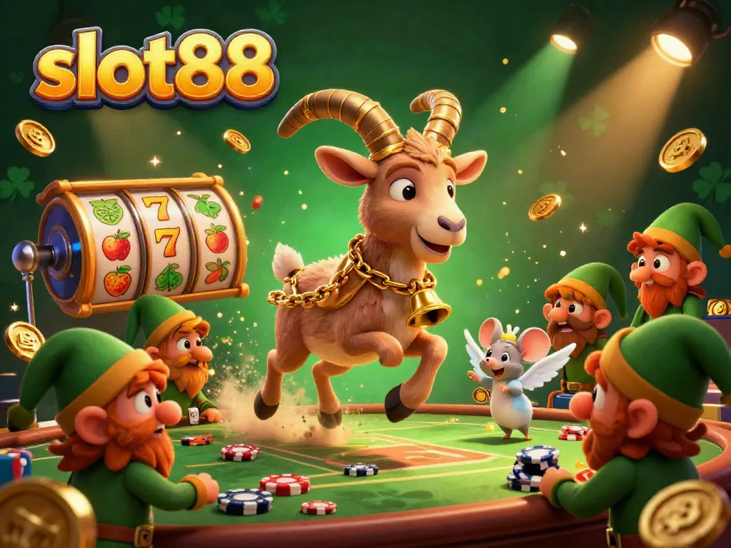 Pengalaman bermain slot88 di casino yang meriah dengan karakter dan elemen permainan yang memikat.